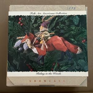 Folk Art Americana collection “ Riding in the Woods “ by Hallmark Keepsakes NWT